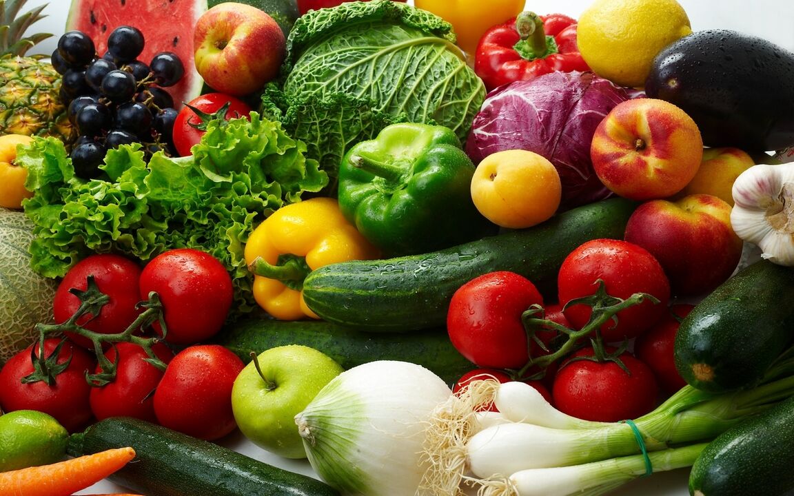 ovoce a zelenina na dnu